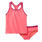 Girls 7-14 Nike 2-pc. Racerback Tankini Swimsuit Set, Girl's, Size: 10, Brt Pink