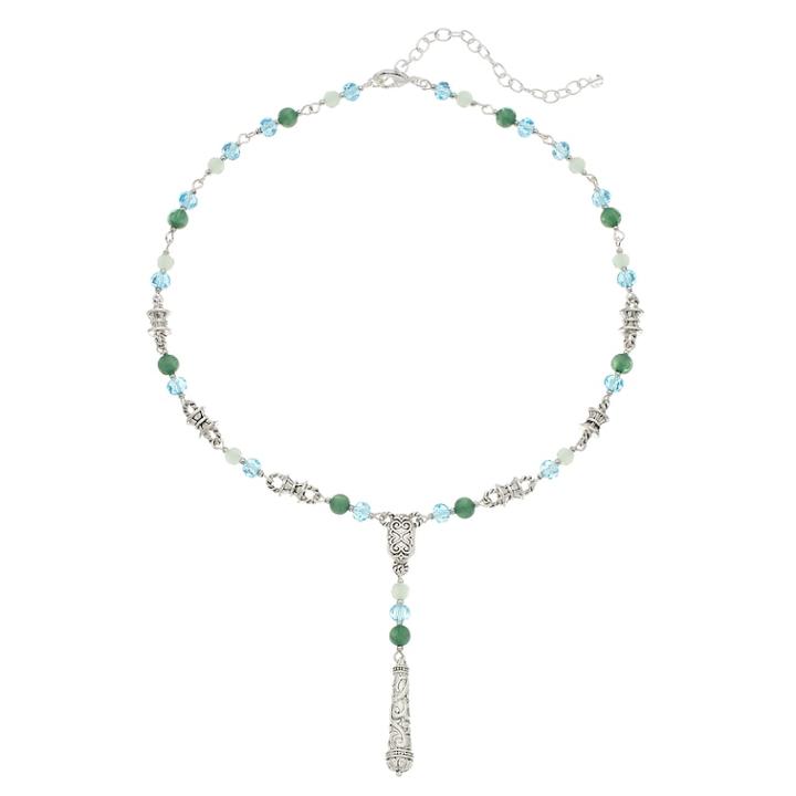 Napier Green & Blue Bead Y Necklace, Women's, Multicolor