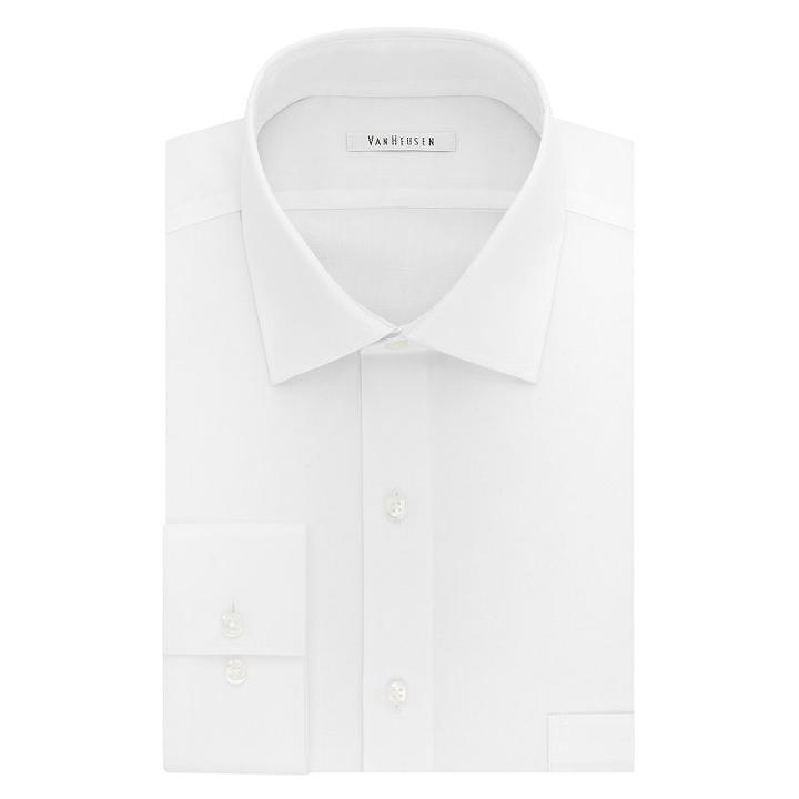 Men's Van Heusen Flex Collar Regular-fit Dress Shirt, Size: 16.5-34/35, White