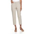 Women's Dana Buchman Straight-leg Ankle Pants, Size: 6, Dark Brown