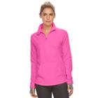 Women's Tek Gear&reg; Microfleece Half-zip Mockneck Top, Size: Medium, Med Pink