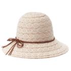 Women's Mudd&reg; Crochet Cloche Hat, White