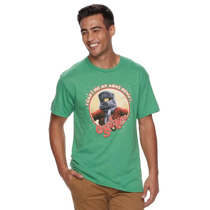 Men's A Christmas Story Randy Tee, Size: Medium, Med Green