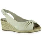 Easy Street Monica Women's Slingback Peep-toe Espadrilles, Size: Medium (8), White