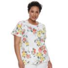 Plus Size Croft & Barrow&reg; Essential Crewneck Tee, Women's, Size: 0x, Natural
