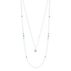 Lc Lauren Conrad Beaded Layered Station Necklace, Women's, Blue
