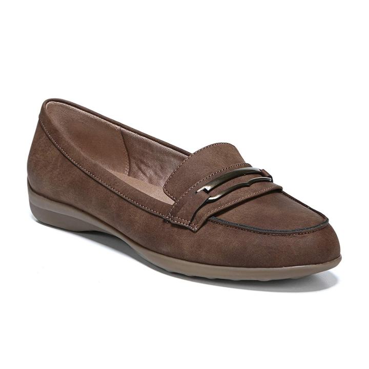 Lifestride Phoebe Women's Slip-on Loafers, Size: 6, Dark Beige