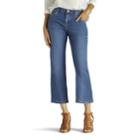 Women's Lee Relaxed Fit Denim Capris, Size: 12 Avg/reg, Dark Blue