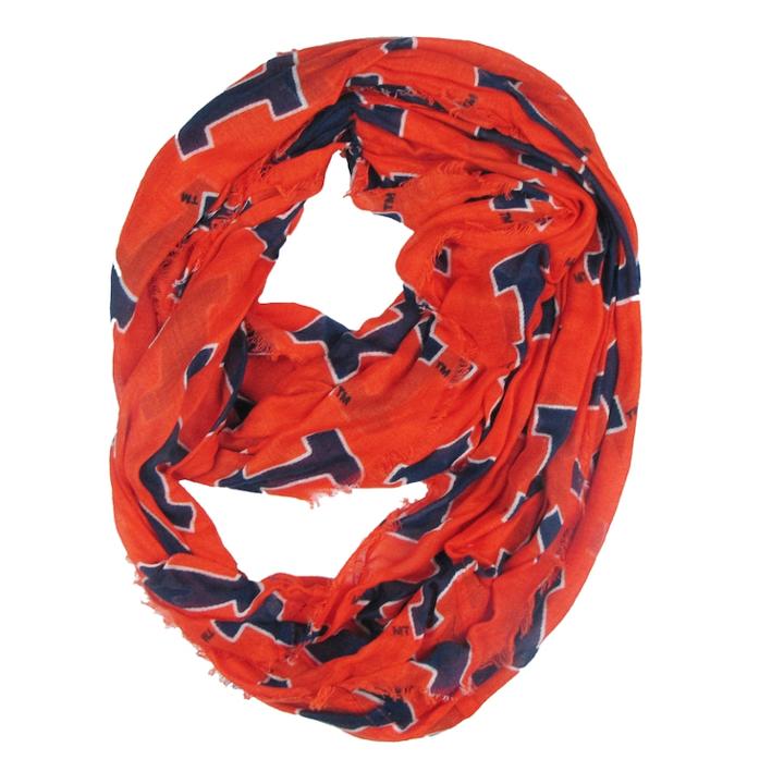 Illinois Fighting Illini Logo Infinity Scarf, Women's, Multicolor