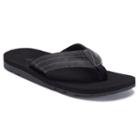 Vintage Stone Men's Solid Flip-flops, Size: Xl, Black