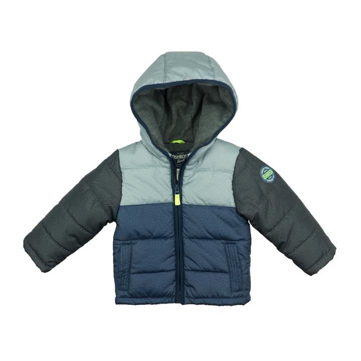 Boys 4-7 Carter's Heavyweight Colorblock Puffer Jacket, Size: 5-6, Blue Black