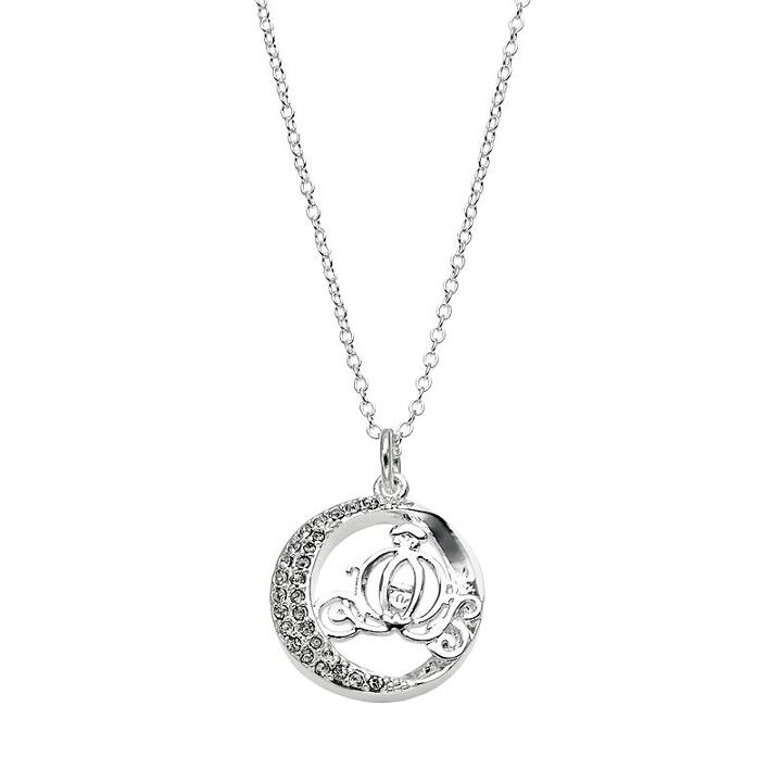 Disney's Cinderella Crystal Pendant, Women's, White