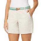 Women's Yvonne Twill Shorts, Size: 10, Lt Beige