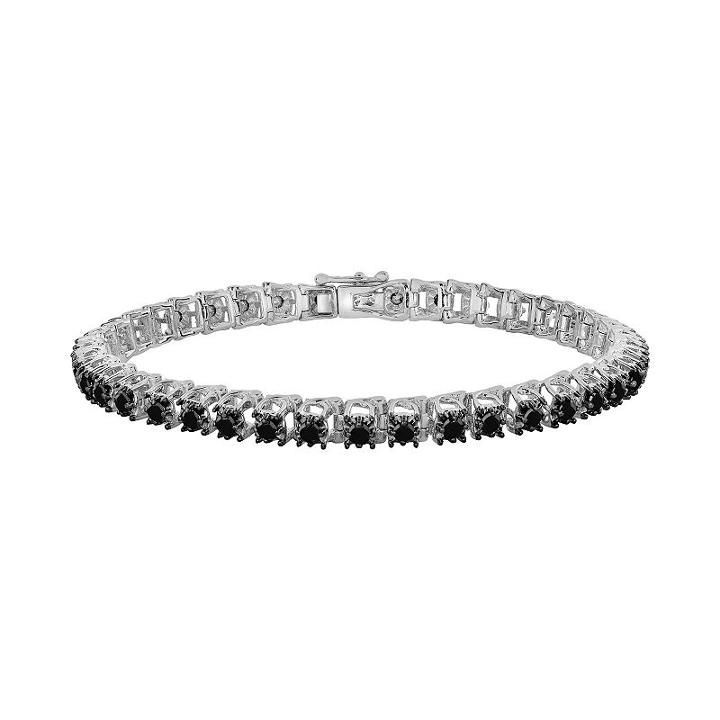 Sterling Silver 3-ct. T.w. Diamond Tennis Bracelet, Women's, Size: 7.5