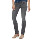 Women's Sonoma Goods For Life&trade; Slim Straight Leg Jeans, Size: 12 T/l, Med Grey
