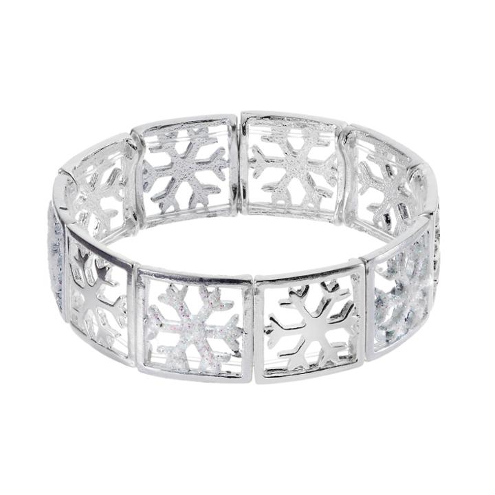 Snowflake Stretch Bracelet, Women's, Multicolor