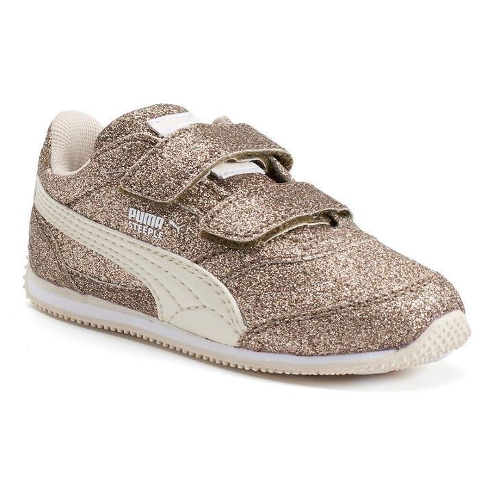 Puma Steeple Glitz Glam Preschool Girls' Shoes, Girl's, Size: 2, Grey Other