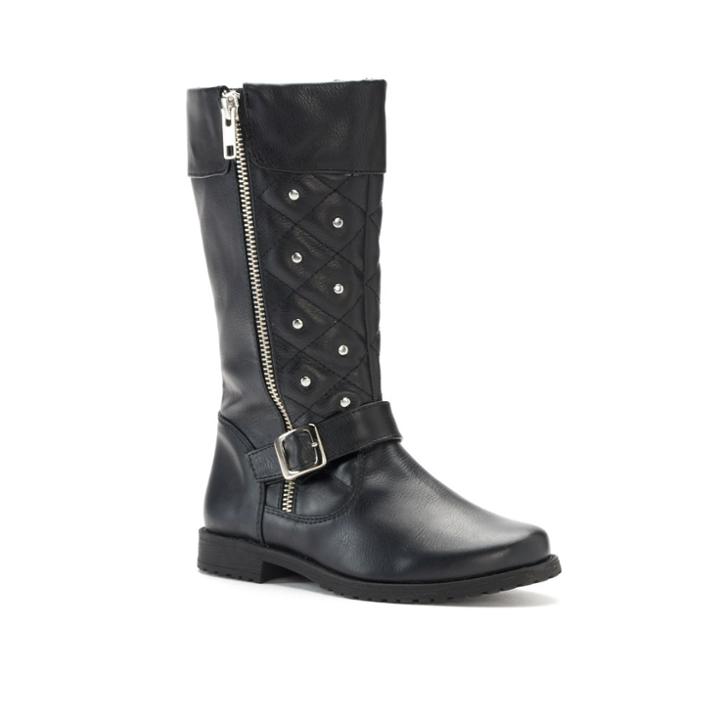 Rachel Shoes Lil Eastport Toddler Girls' Tall Riding Boots, Size: 10 T, Black