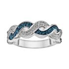Silver Luxuries Crystal Twist Ring, Women's, Size: 6, Grey
