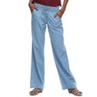 Juniors' So&reg; Wide-leg Beach Pants, Teens, Size: Small, Blue