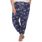 Plus Size Sonoma Goods For Life&trade; Flannel Joggers, Women's, Size: 3xl, Dark Blue