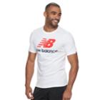 Men's New Balance Stacked Logo Tee, Size: Large, White
