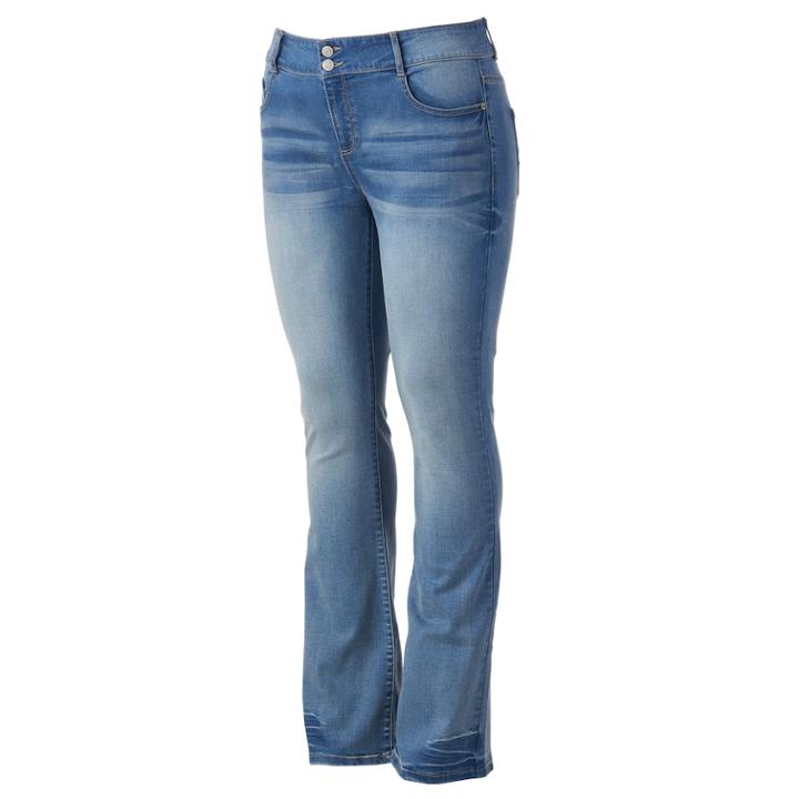 Juniors' Plus Size Mudd&reg; Flx Stretch Bootcut Jeans, Teens, Size: 18 W, Blue Other
