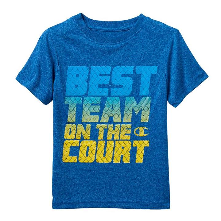 Boys 4-7 Champion Best Team On The Court Performance Graphic Tee, Boy's, Size: 7, Blue Other