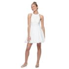 Juniors' Trixxi Glitter Crisscross Halter Dress, Girl's, Size: Medium, Natural