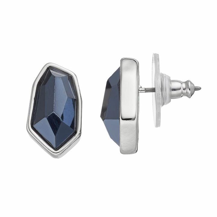 Simply Vera Vera Wang Black Geometric Nickel Free Stud Earrings, Women's