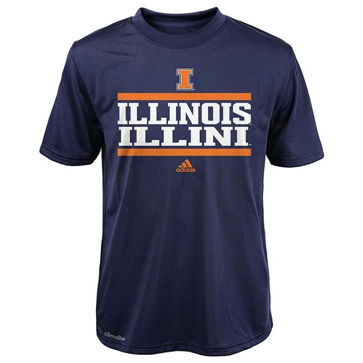 Boys 8-20 Adidas Illinois Fighting Illini Climalite Tee, Boy's, Size: M(10-12), Blue