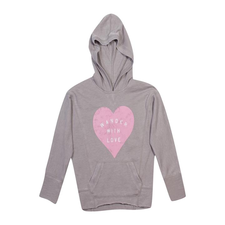 Girls 7-16 Harper & Elliott Graphic Pullover Hoodie, Size: Medium, Light Grey