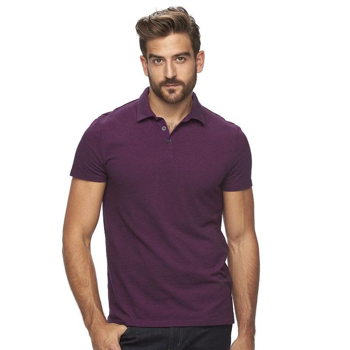Men's Marc Anthony Slim-fit Essential Pique Polo, Size: Large, Purple