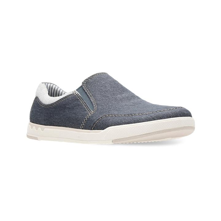 Clarks Step Isle Men's Slip-on Sneakers, Size: Medium (9.5), Dark Blue