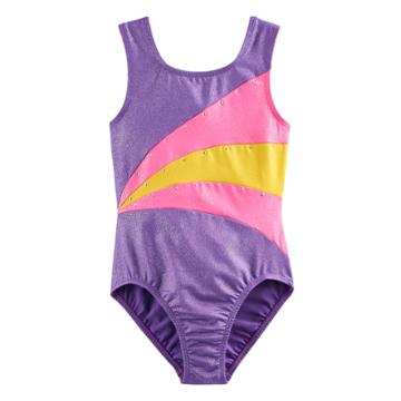 Girls 4-14 Jacques Moret Colorblock Leotard, Size: Medium, Multicolor
