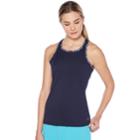 Women's Grand Slam Geometric Print Tennis Tank, Size: Xl, Med Blue