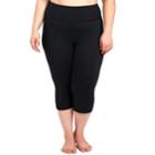 Plus Size Balance Collection Mesh Capri Leggings, Women's, Size: 1xl, Black