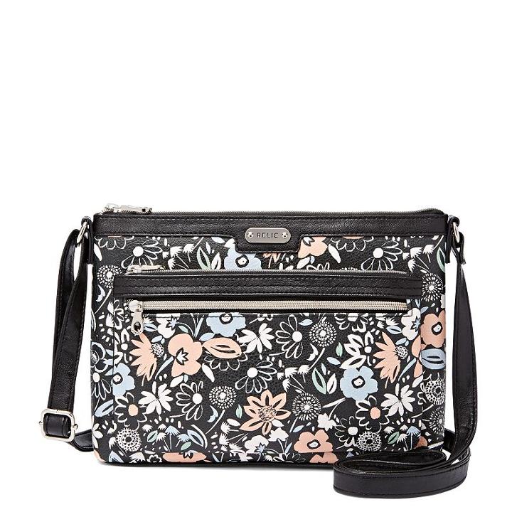 Relic Evie Crossbody Bag, Women's, Black Floral