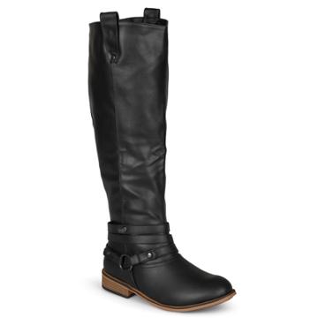 Journee Collection Walla Women's Knee-high Boots, Size: 7 Wc, Black
