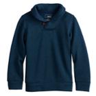 Boys 4-12 Sonoma Goods For Life&trade; Sweater Fleece Shawl Pullover Top, Size: 7, Dark Blue