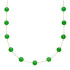 14k Gold Jade Station Necklace, Women's, Size: 17, Green