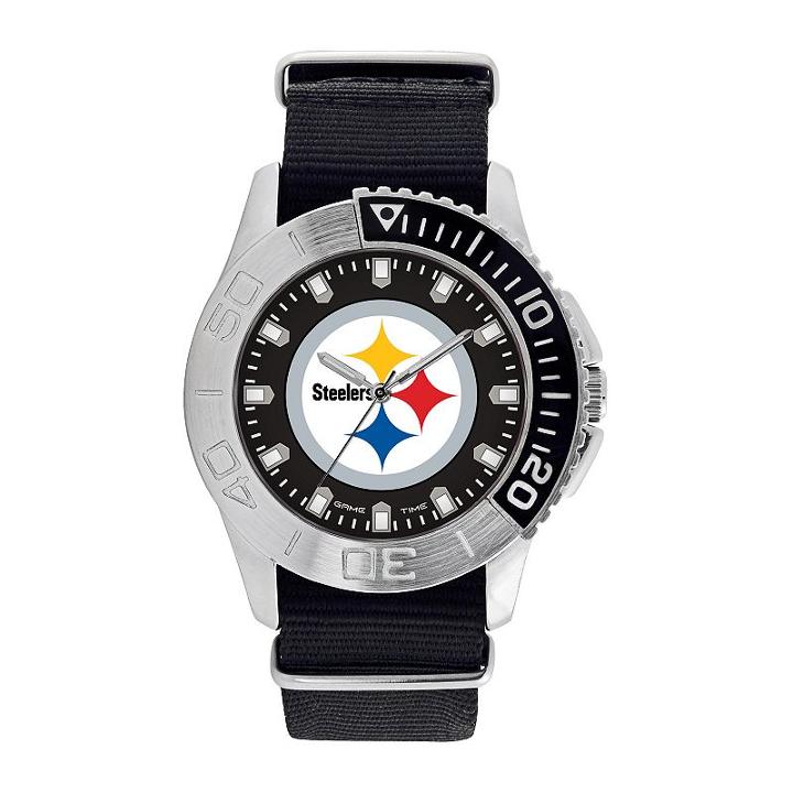 Game Time, Men's Pittsburgh Steelers Starter Watch, Black