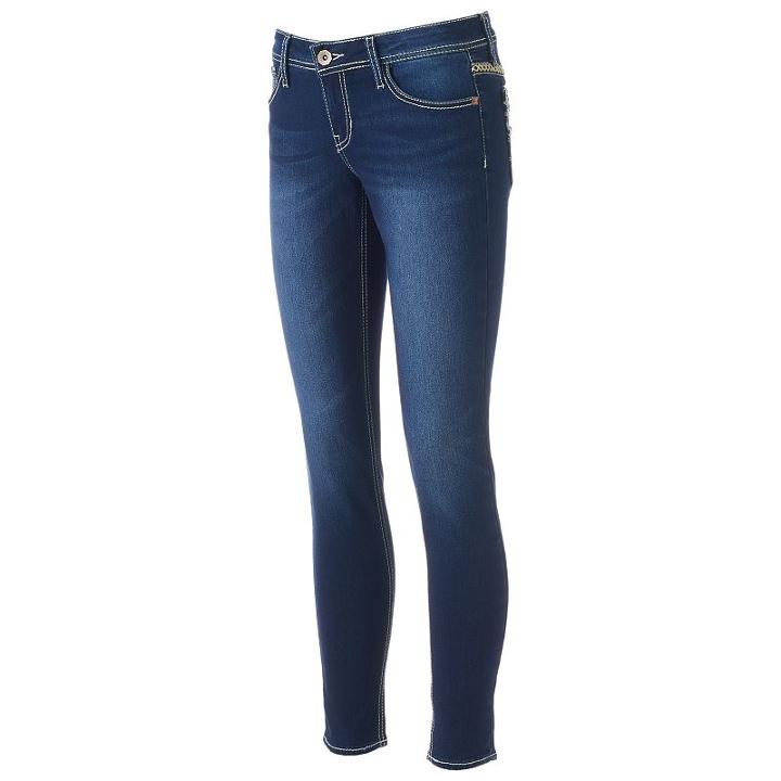 Juniors' Hydraulic Bailey Faded Skinny Jeans, Teens, Size: 11, Blue