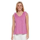 Women's Sonoma Goods For Life&trade; Bow Tank, Size: Large, Dark Pink