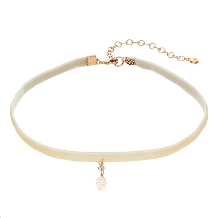 Lc Lauren Conrad Leaf Choker Necklace, Women's, Lt Brown