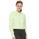 Juniors' So&reg; Cropped Raglan Hoodie, Teens, Size: Large, Brt Yellow