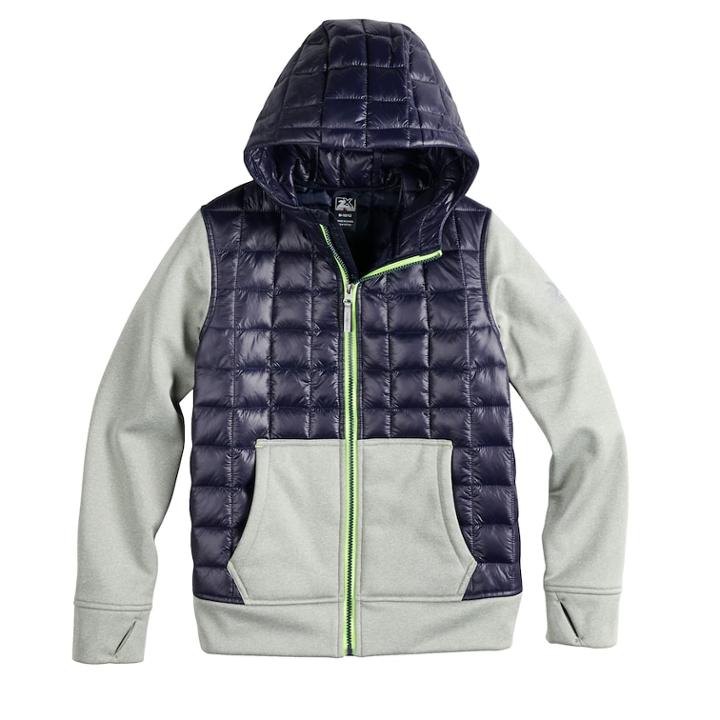 Boys 8-20 Zeroxposur Snug Hybrid Jacket, Size: Xl, Dark Grey