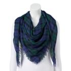 Women's Candie's&reg; Green Plaid Square Scarf