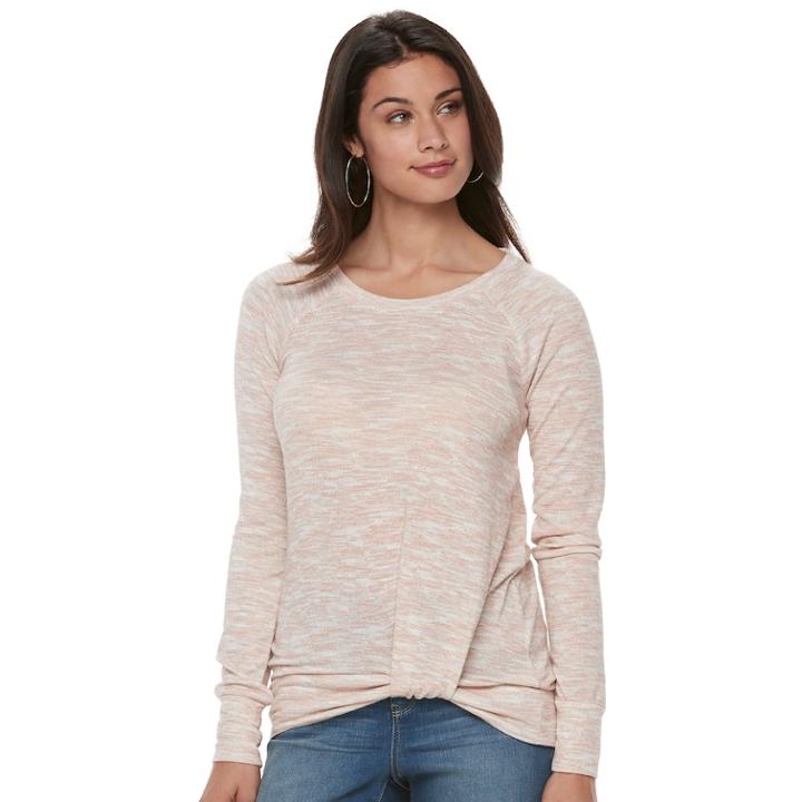 Women's Juicy Couture Twist Hem Tee, Size: Large, Red/coppr (rust/coppr)