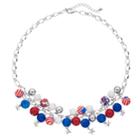 Flag Beaded Collar Necklace, Women's, Multicolor